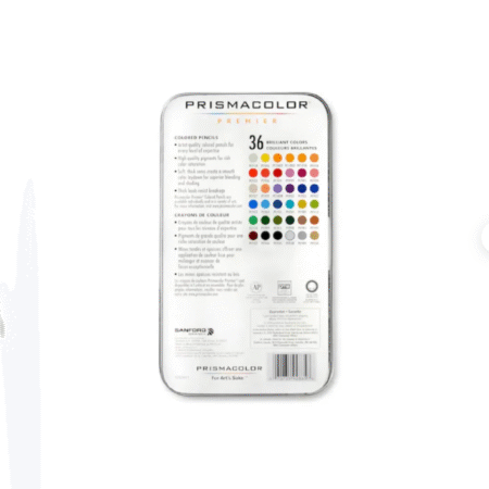 مداد رنگی 36 رنگ پریسماکالر مدل Generalرنگ های اصلی premier جعبه فلزی