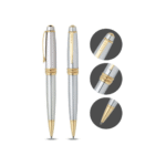 خودکار کراس مدل Bailey بدنه کروم با قطعات و جزئیات آبکاری شده با طلا 23 عیار