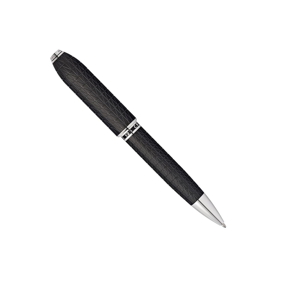 PEERLESS TOKYO مشکى مات، گیره و قطعات با آبکارى رودیوم و نگین هماتیت سواروسکى 2 خودکار کراس مدل Peerless Tokyo