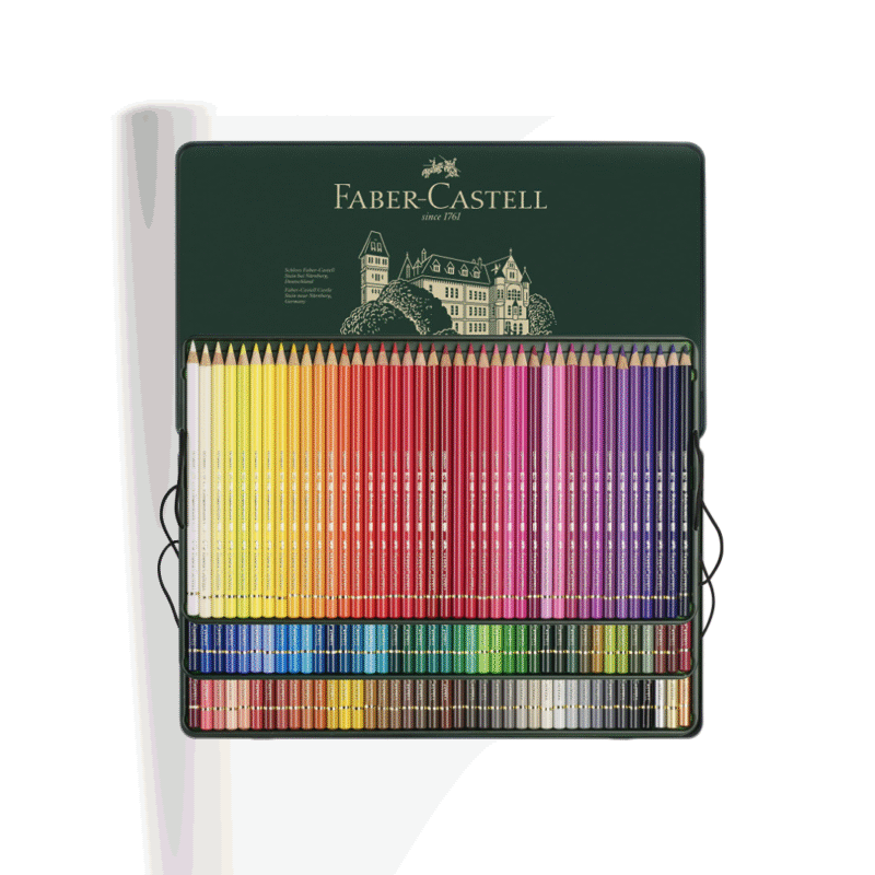 مداد رنگی 120 رنگ فابر کاستل مدل Polychromos جعبه فلزی ست آرتیستی