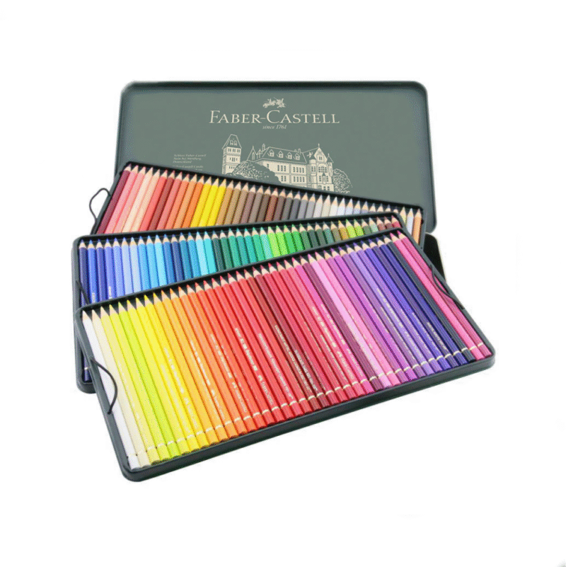 مداد رنگی 120 رنگ فابر کاستل مدل Polychromos جعبه فلزی ست آرتیستی