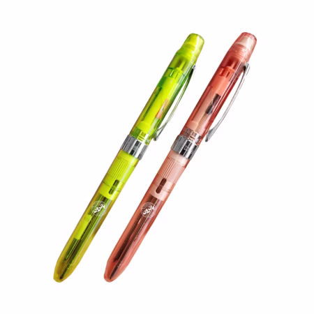 قلم 3 کاره Platinum مدل Mwb-500 Rs - اتود + 2 رنگ خودکار - بدنه شفاف