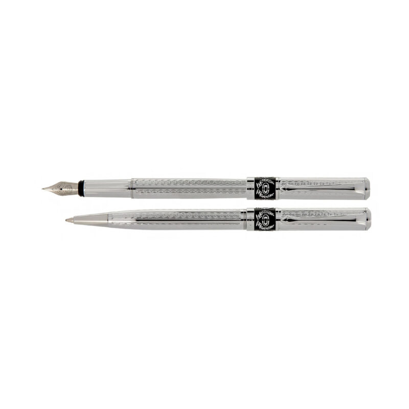 خودکار و خودنویس مدل SCHMIDTS از برند iplomat بدنه پلاتینیوم گیره استیل