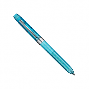 قلم بدنه شفاف پلاتینوم مدل MWB-500 RS دوکاره خودکار و اتود بدنه آبی شفاف