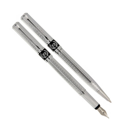 خودکار و خودنویس مدل SCHMIDTS از برند iplomat بدنه پلاتینیوم گیره استیل