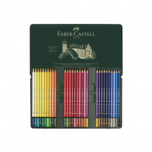 مداد رنگی 60 رنگ فابر کاستل مدل Polychromos جعبه فلزی ست آرتیستی