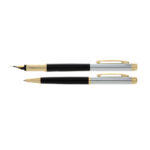 خودکار و خودنویس مدل ELLESSE از برند Iplomat بدنه نیمه مشکی ابری گیره طلایی