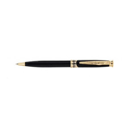 خودکار مدل JUPITER از برند pierre cardin بدنه مشکی لاکی با گیره طلایی