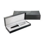 خونویس مدل LEO از برند pierre cardin بدنه نیمه مشکی _ نقره ای گیره استیل