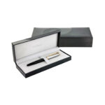 خونویس مدل LEO از برند pierre cardin بدنه نیمه مشکی _ نقره ای گیره طلایی