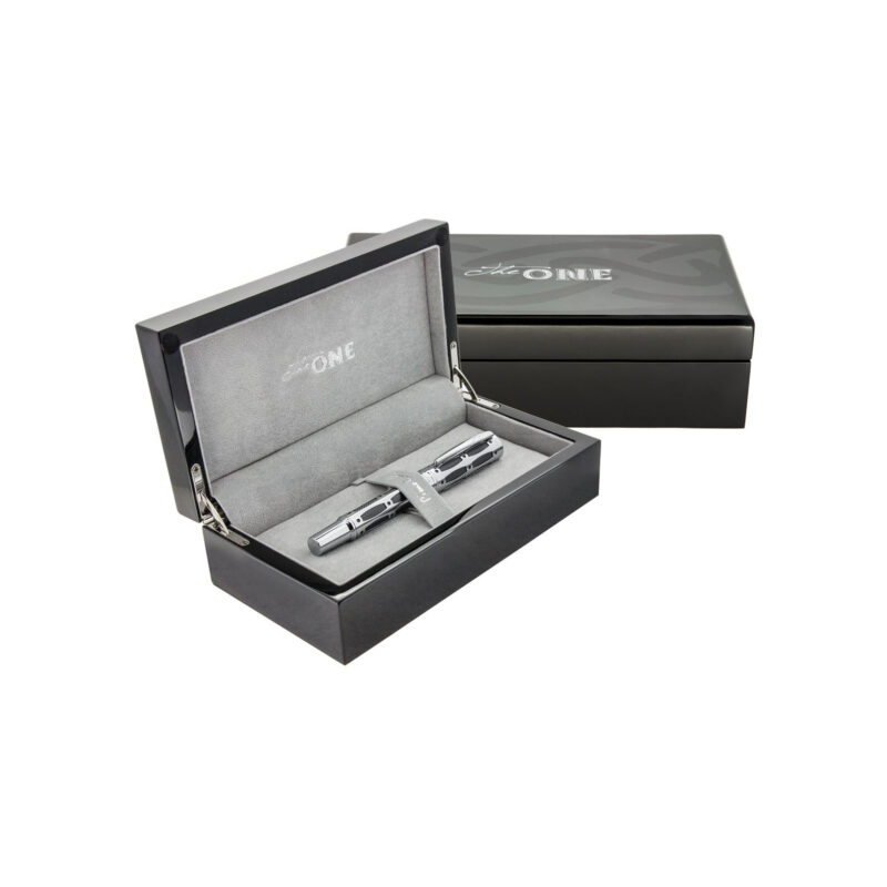 خودنویس The One برند پیره کاردین طراح معروف صنعت مد بدنه آبکاری شده با کروم طوسی رنگ