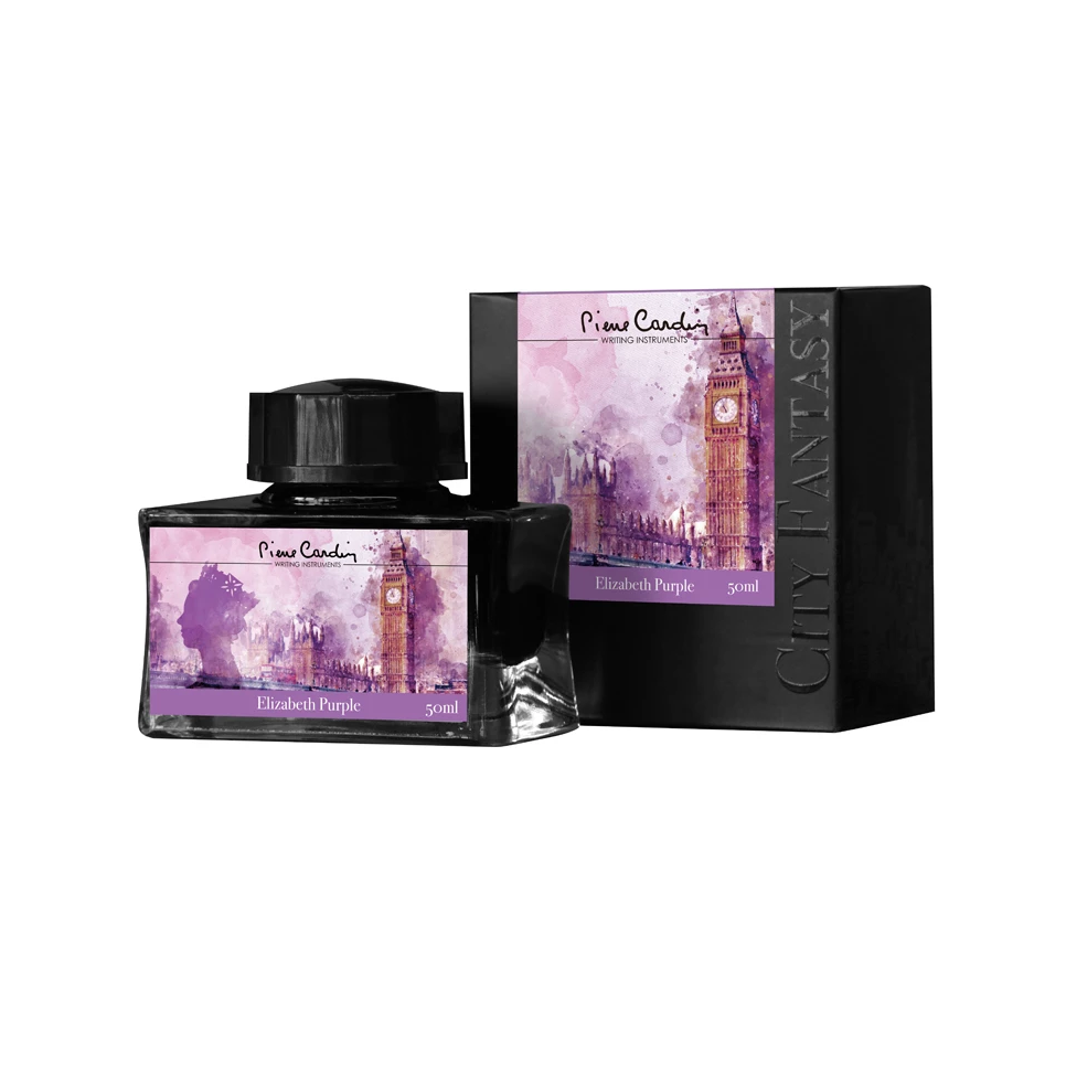 بنفش جوهر خودنویس pierre cardin جوهر خودنویس پیره کاردین pierre cardin بطری شیشه ای بنفش