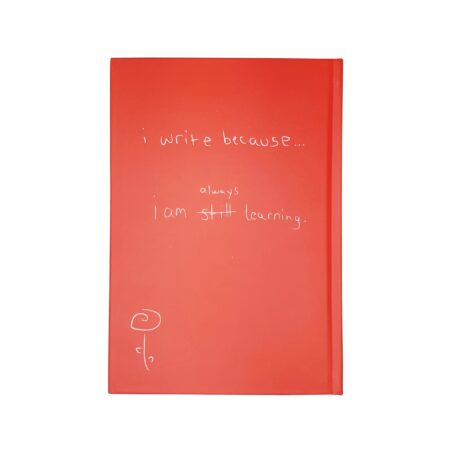 دفتر دات نوت I WRITE در رنگبندی متنوع و مینیمال قرمز روشن