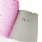 دفتر شطرنجی HIRMANDPAPER ته دوخت 40 برگ صورتی مدل دونات