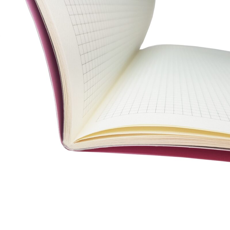 دفتر شطرنجی HIRMANDPAPER  ته دوخت 40 برگ صورتی مدل دونات
