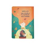 دفتر شطرنجی HIRMANDPAPER ته دوخت 40 طرح پاییزی دختر