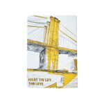 دفتر شطرنجی HIRMANDPAPER ته دوخت 40 طرح پل زردو سفید