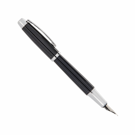 خودنویس مدل ALLIANZ از برند Iplomat بدنه دودی طرح دار گیره استیل