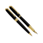 ست خودکار و خودنویس مدل ARENA از برند Iplomat بدنه مشکی مات گیره طلایی