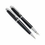 ست خودکار و خودنویس مدل ALLIANZ از برند Iplomat بدنه دودی رنگ گیره استیل