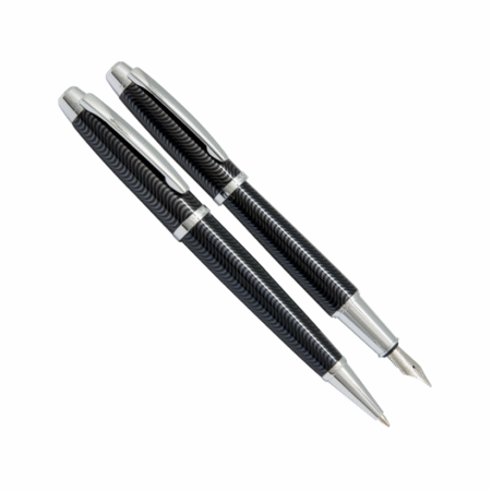 ست خودکار و خودنویس مدل ALLIANZ از برند Iplomat بدنه دودی رنگ گیره استیل