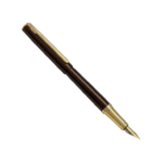 خودنویس مدل MULLER از برند Iplomat بدنه قهوه ای پیچازی گیره طلایی