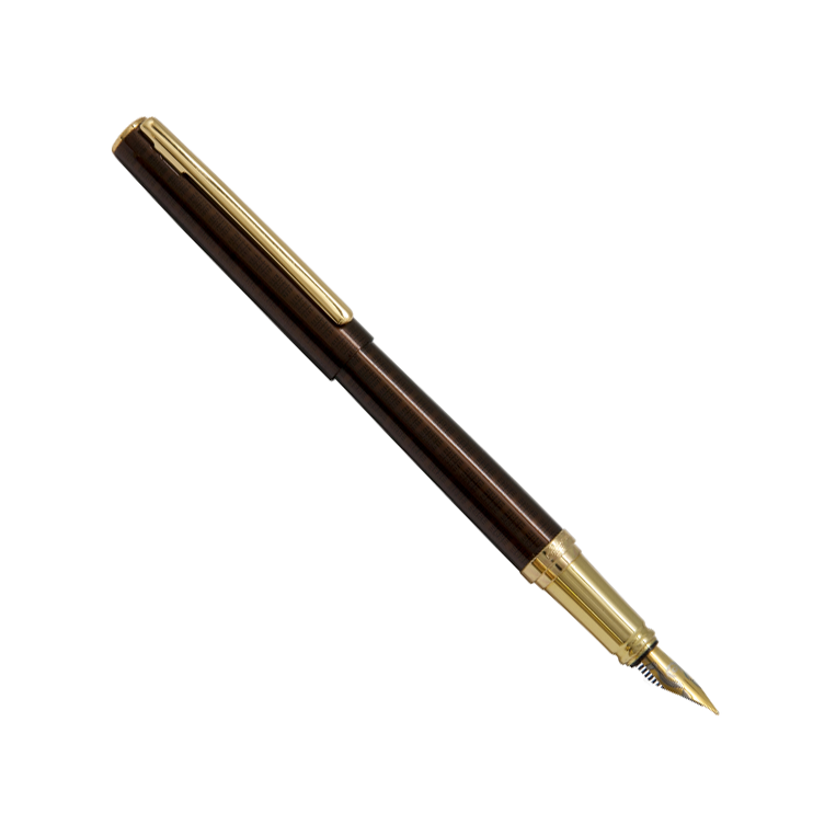 خودنویس مدل MULLER از برند Iplomat خودنویس مدل MULLER از برند Iplomat بدنه قهوه ای پیچازی گیره طلایی