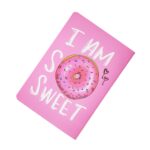 دفتر شطرنجی HIRMANDPAPER ته دوخت 40 برگ صورتی مدل دونات