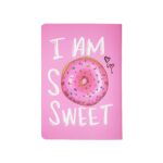 دفتر شطرنجی HIRMANDPAPER ته دوخت 40 برگ صورتی مدل دونات