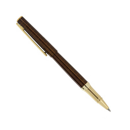 روان نویس مدل MULLER از برند Iplomat بدنه قهوه ای پیچازی گیره طلایی