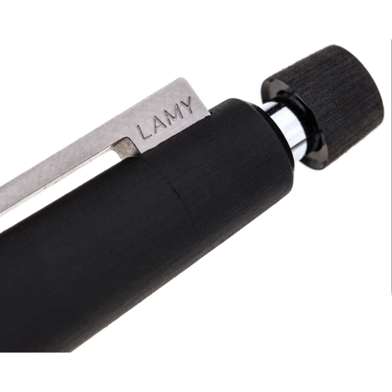 مداد نوکی لامی مدل 2000 بدنه مشکی ماکرولون مات با گیره استیل 0.5mm و 0.7mm