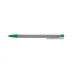 مداد نوکی لامی مدل LOGO بدنه از استیل ضد زنگ گیره استیل نوک و انتها سبز رنگ