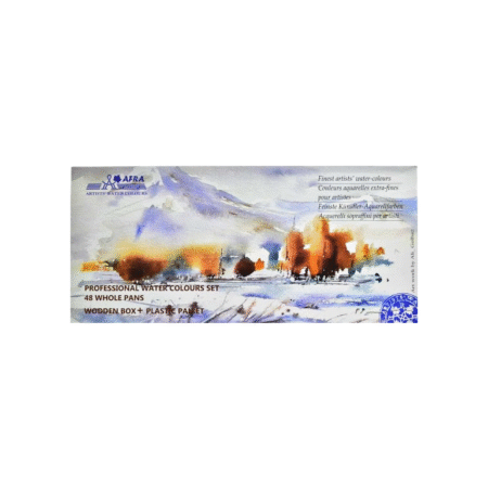 آبرنگ 48 رنگ افرا مدل Professional جعبه چوبی