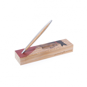 قلم ماندگار CAMBIANO DANTE برند FOREVER با پایه چوبی پرتره دانته