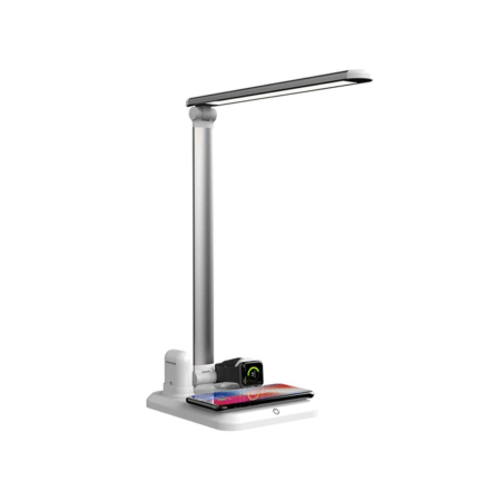 چراغ مطالعه QI مدل 4IN1 همراه با شارژر بی سیم و لامپ LED