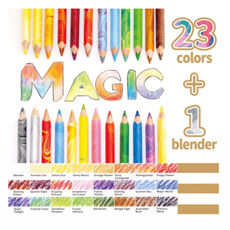 مداد چند رنگ کوهی نور مدل MAGIC ست 24 تایی