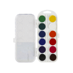 آبرنگ 12 رنگ راما جعبه طلقی مناسب کودکان 3 تا 6 سال