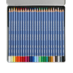 مداد رنگی آبرنگ کرتاکالر مجموعه 24 تایی با جعبه فلزی
