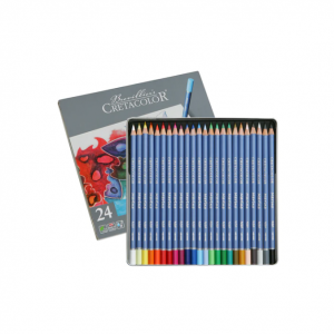 مداد رنگی آبرنگ کرتاکالر مجموعه 24 تایی با جعبه فلزی