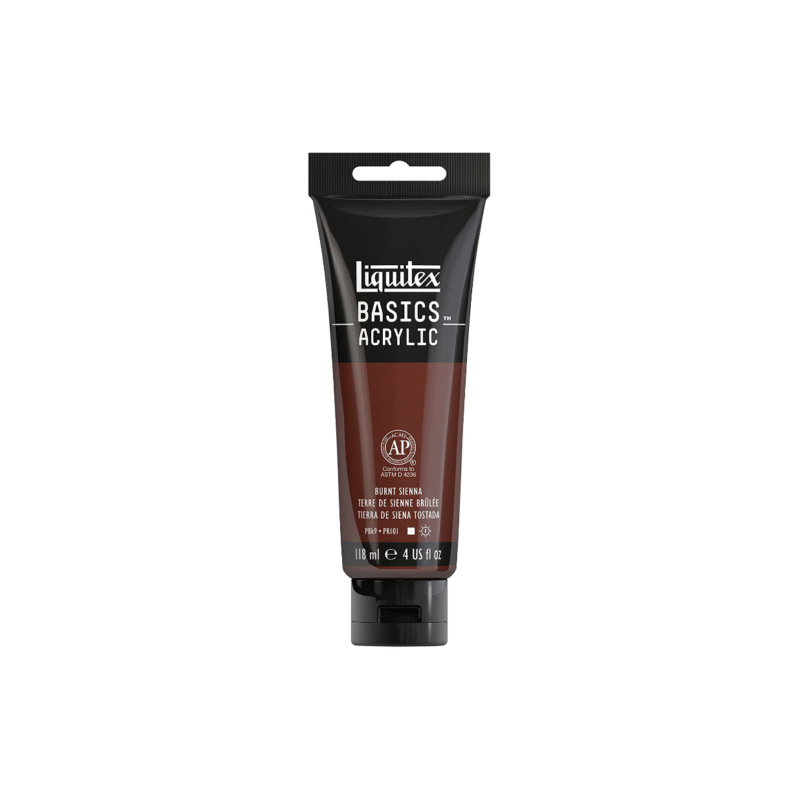 قهوه ای Burnt sienna آکریلیک BASICS از برند LIQUITEX