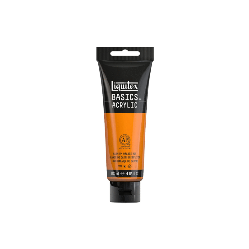 نارنجی CADMIUM آکریلیک BASICS از برند LIQUITEX