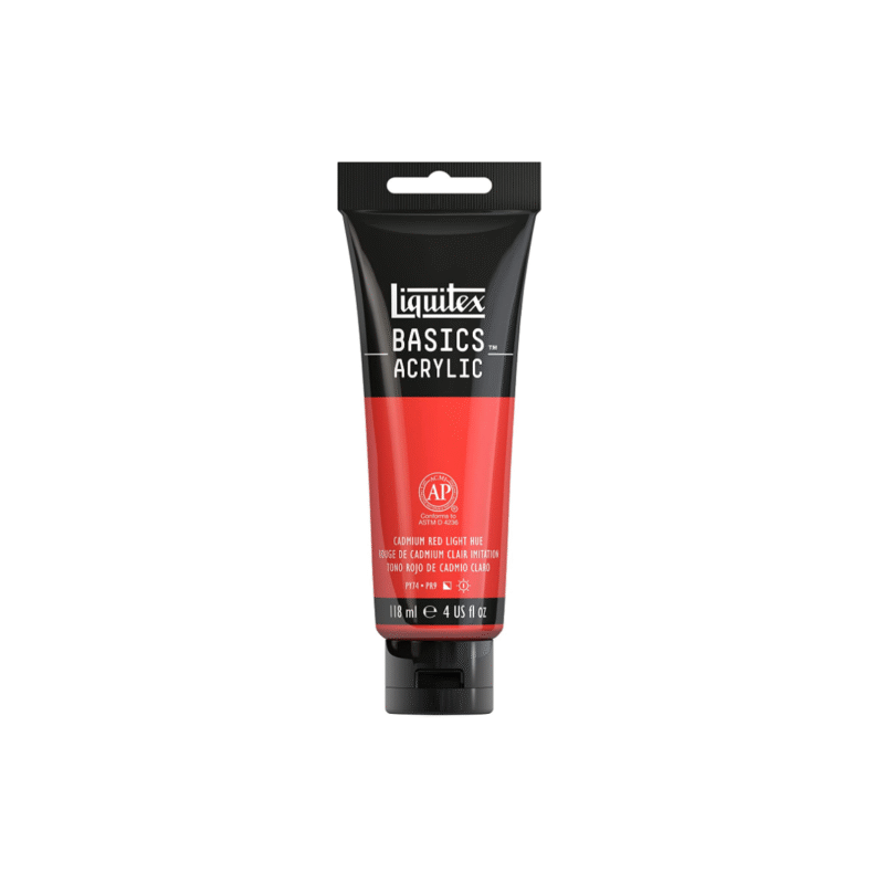 قرمز روشن CADMIUM آکریلیک BASICS از برند LIQUITEX