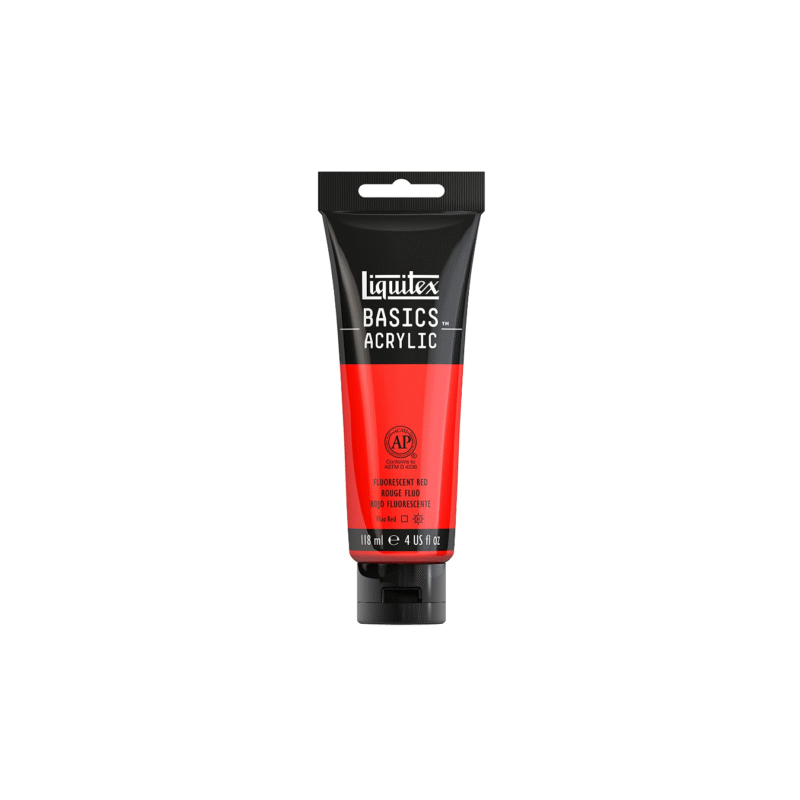قرمز Fluorescent آکریلیک BASICS از برند LIQUITEX