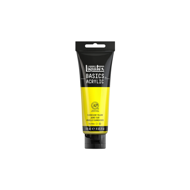 زرد Fluorescent آکریلیک BASICS از برند LIQUITEX