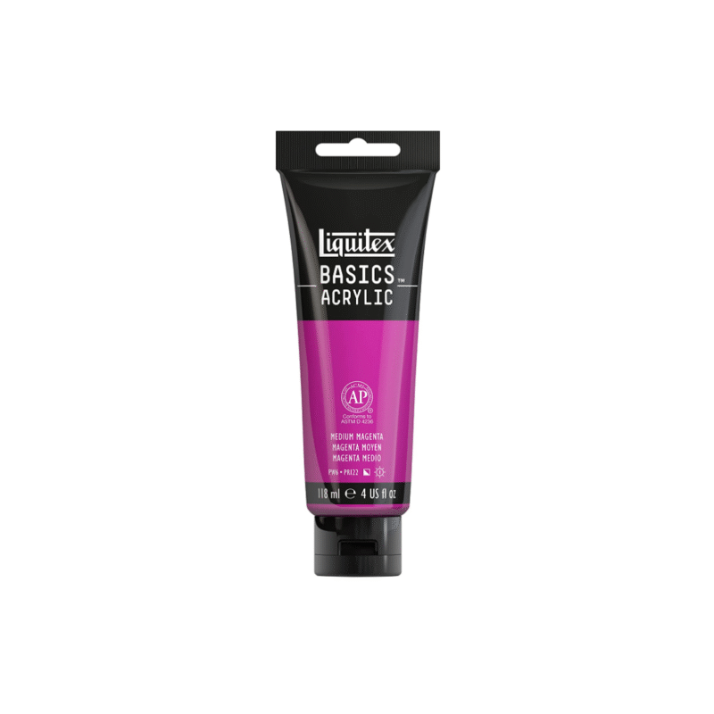 ارغوانی Medium آکریلیک BASICS از برند LIQUITEX حجم 118ml