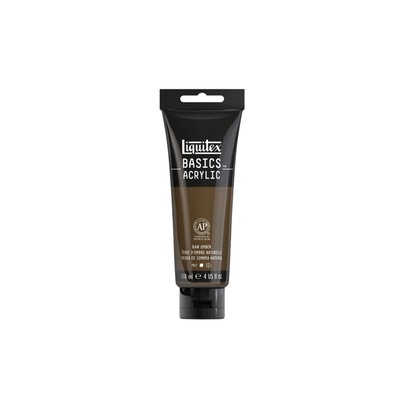 قهوه ای Raw umber آکریلیک BASICS از برند LIQUITEX