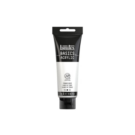 رنگ titanium آکریلیک BASICS از برند LIQUITEX حجم 118 میل