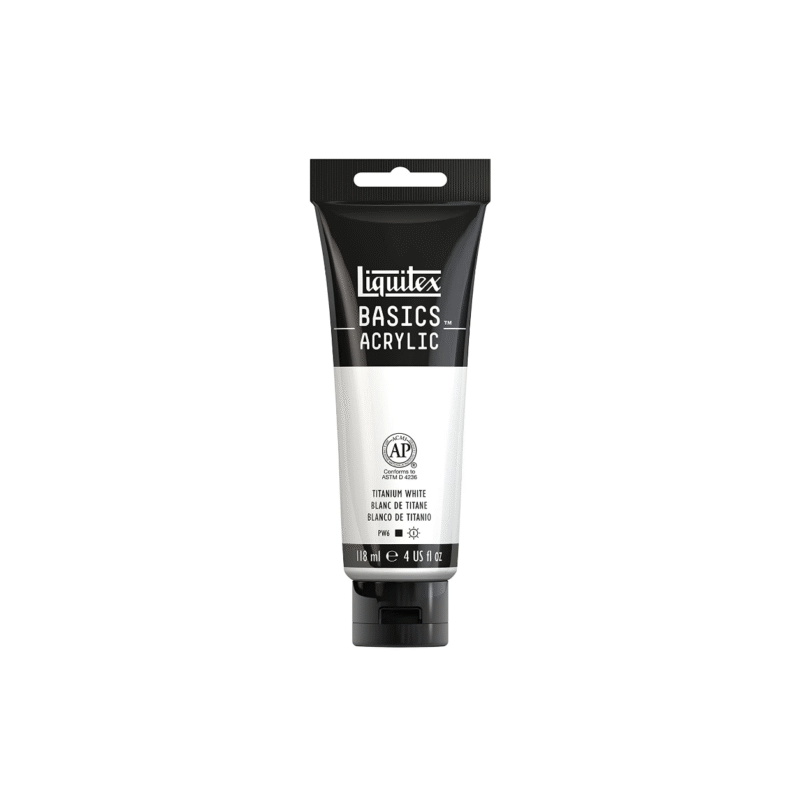 رنگ titanium آکریلیک BASICS از برند LIQUITEX حجم 118 میل