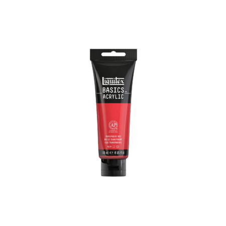 قرمز Transparent آکریلیک BASICS از برند LIQUITEX
