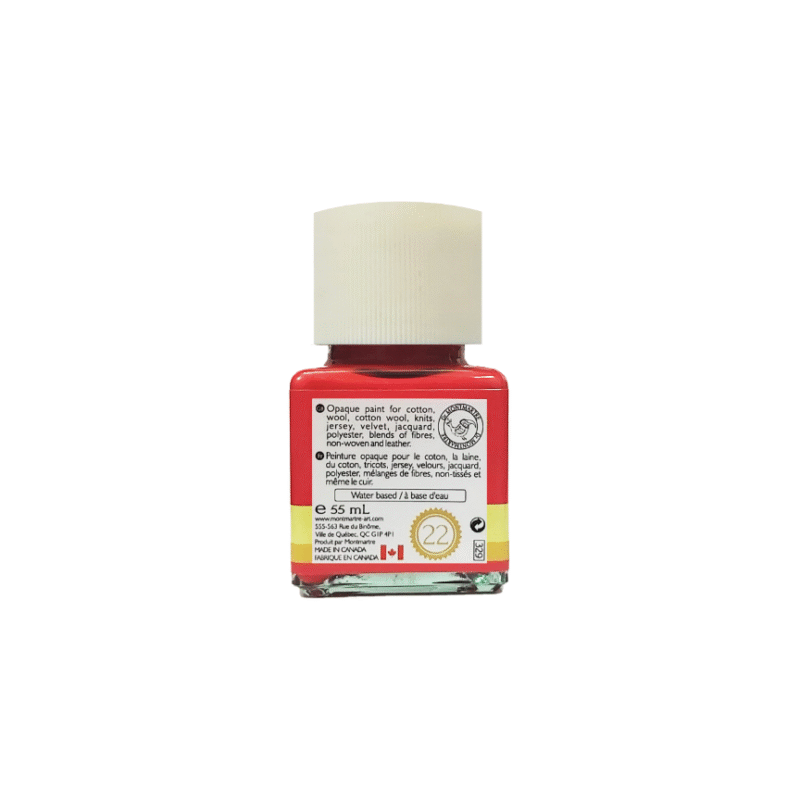 رنگ پارچه مونمارت Tomato red کد 22 حجم 55 میلی لیتر